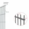 Floraworld Doppelstabmatten-Zaun Set Comfort 20 m 201 x 83 cm mit Bodenplatte & 11 Pfosten 89 cm anthrazit