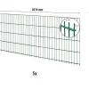 Floraworld Doppelstabmatten-Zaun Set 10 m 201 x 83 cm inkl. 6 Pfosten 125 cm moosgrün