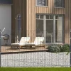 Floraworld Doppelstabmatten-Zaun Comfort Dekor Ring 200 x 100 cm anthrazit