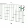 Floraworld Doppelstabmatten-Zaun Set Comfort 20 m 201 x 103 cm inkl. 11 Pfosten 150 cm moosgrün