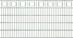 Floraworld Doppelstabmatten-Zaun Comfort Dekor Ring 200 x 100 cm moosgrün