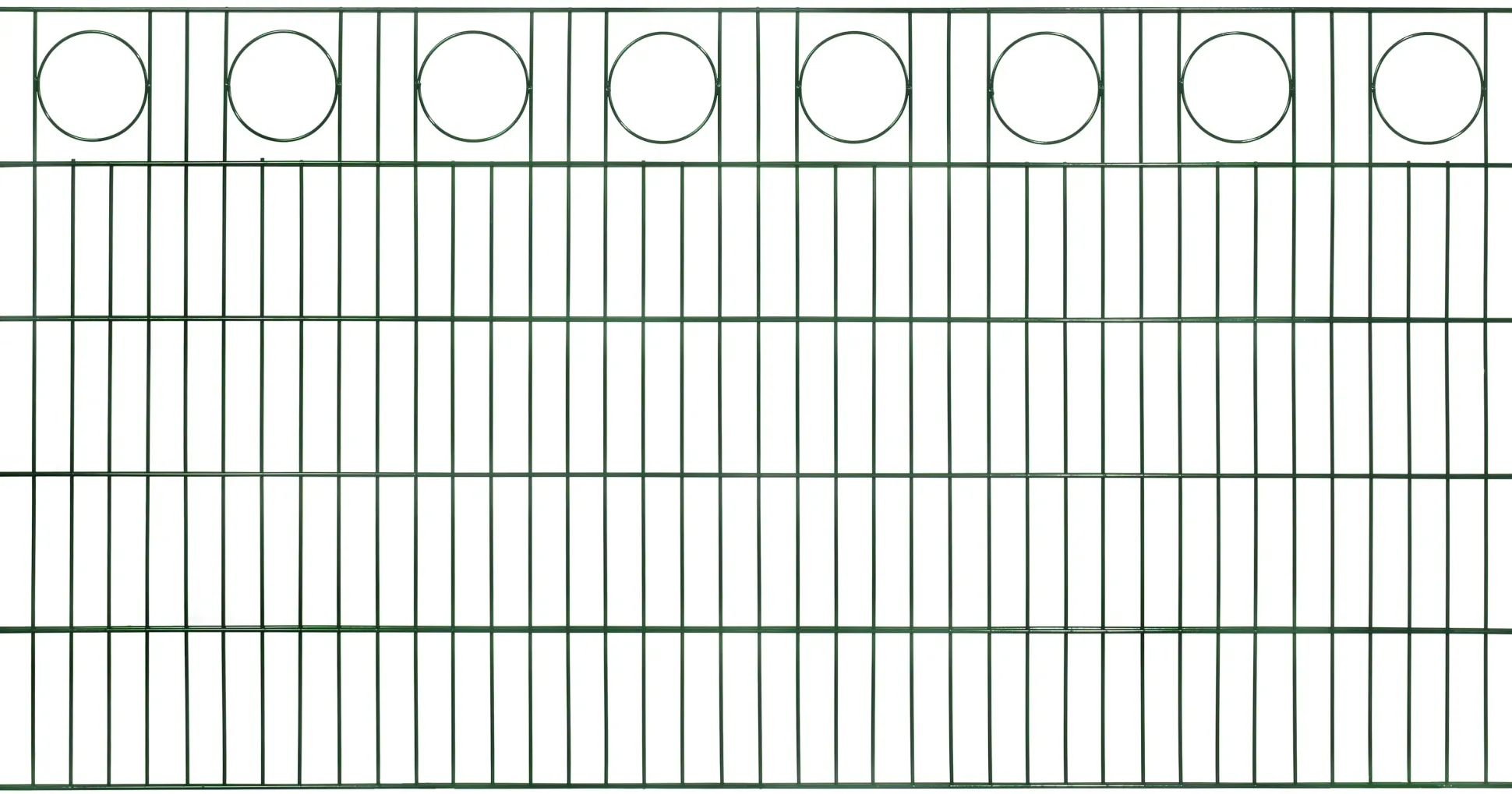 Floraworld Doppelstabmatten-Zaun Comfort Dekor Ring 200 x 100 cm moosgrün
