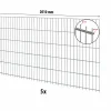 Floraworld Doppelstabmatten-Zaun Set Comfort 10 m 201 x 103 cm inkl. 6 Pfosten 150 cm feuerverzinkt