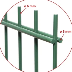 Floraworld Doppelstabmatten-Zaun Premium 251 x 203 cm moosgrün 8/6/8