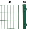 Floraworld Einstabmatten-Zaun Set Classic 10 m 200 x 50 cm inkl. 6 Pfosten 100 cm moosgrün