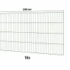 Floraworld Einstabmatten-Zaun Set Classic 20 m 200 x 100 cm inkl. 11 Pfosten 150 x 4 cm moosgrün