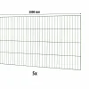 Floraworld Einstabmatten-Zaun Set Classic 10 m 200 x 100 cm inkl. 6 Pfosten 150 cm moosgrün