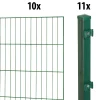 Floraworld Einstabmatten-Zaun Set Classic 20 m 200 x 75 cm inkl. 11 Pfosten 125 x 4 cm moosgrün