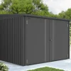 Floraworld Fahrradgarage Premium 226 x 217 cm schwarz metallic