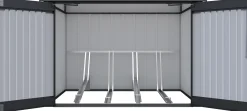 Floraworld Fahrradgarage Premium 226 x 217 cm schwarz metallic