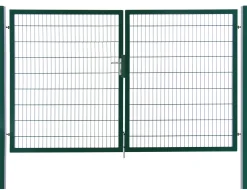Floraworld Gartentor doppelflügelig Premium inkl. 2 Pfosten 300 x 180 cm moosgrün
