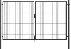 Floraworld Gartentor doppelflügelig Classic inkl. 2 Pfosten 300 x 175 cm anthrazit