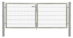 Floraworld Gartentor doppelflügelig Premium inkl. 2 Pfosten 300 x 120 cm feuerverzinkt