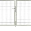 Floraworld Gartentor doppelflügelig Premium inkl. 2 Pfosten 300 x 160 cm feuerverzinkt