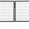 Floraworld Gartentor doppelflügelig Premium 300 x 140 cm anthrazit