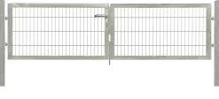 Floraworld Gartentor doppelflügelig Premium inkl. 2 Pfosten 300 x 80 cm feuerverzinkt