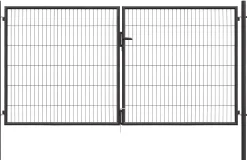 Floraworld Gartentor doppelflügelig Classic 300 x 150 cm anthrazit