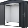 Floraworld Gerätehaus Premium schwarz-metallic 244 x 200 cm