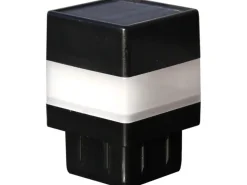 Floraworld Pfostenkappen LED-Solar für 4 x 4 cm Pfosten anthrazit - 2 Stück
