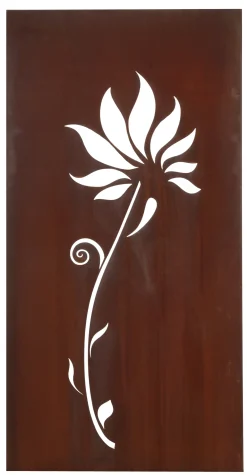Floraworld Sichtschutz Garten Dekor Lilie 178 x 90 cm rostoptik