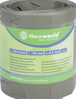 Floraworld Sichtschutzstreifen Dekor Diamant 201,5 x 19 cm grau - 5 Stk.