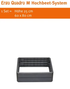 Garantia Hochbeet Ergo Quadro M 60 x 80 x 25 cm (L x B x H)