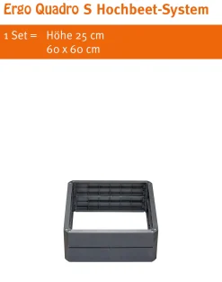 Garantia Hochbeet Ergo Quadro S 60 x 60 x 25 cm (L x B x H)