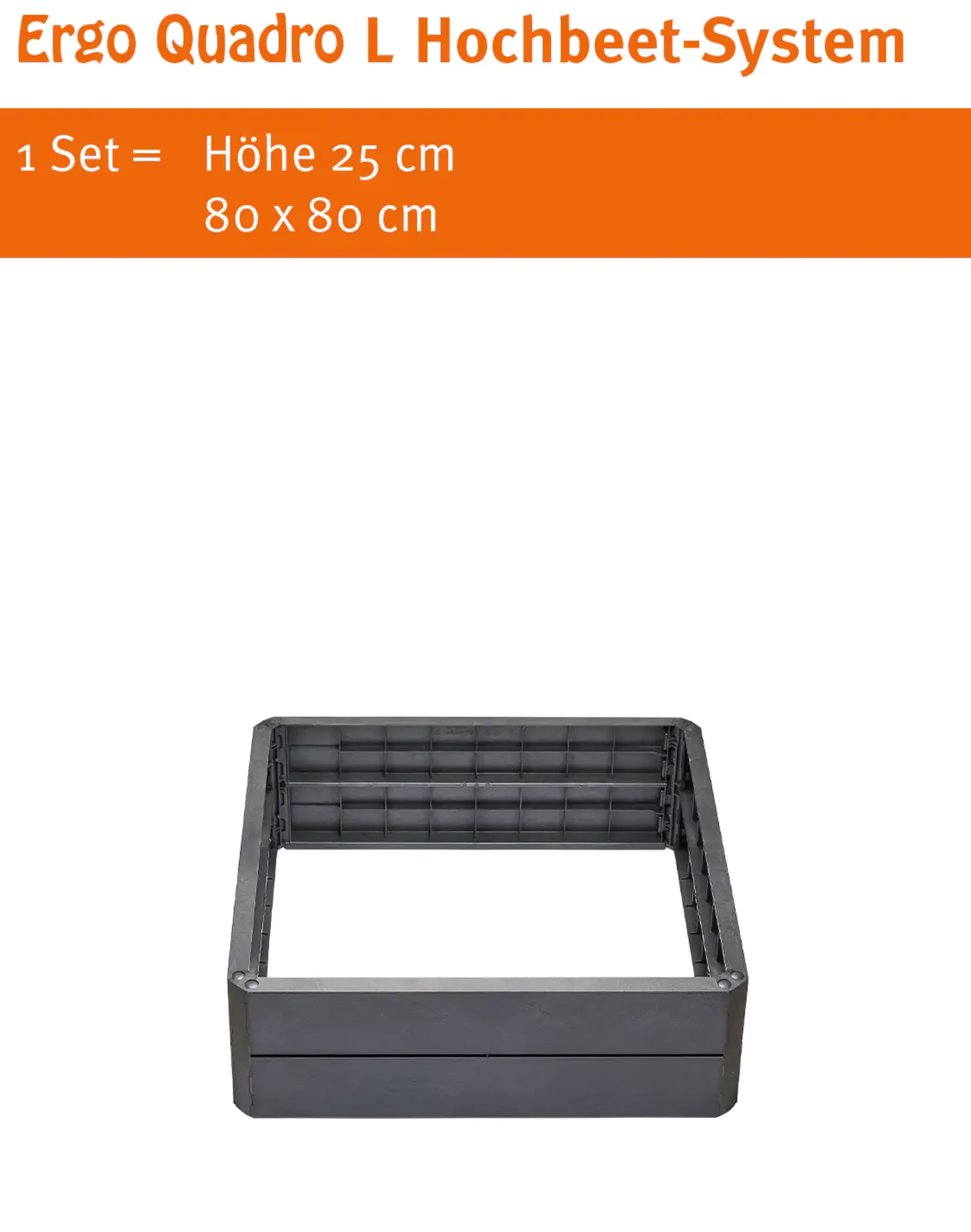 Garantia Hochbeet Ergo Quadro L 80 x 80 x 25 cm (L x B x H)