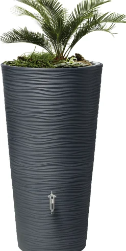Garantia Regenspeicher Natura 2in1 210 L graphite grey mit Pflanzschale