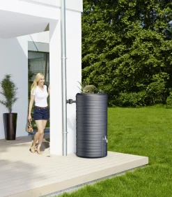 Garantia Regenspeicher Nordic 2in1 300 L graphite grey mit Pflanzschale
