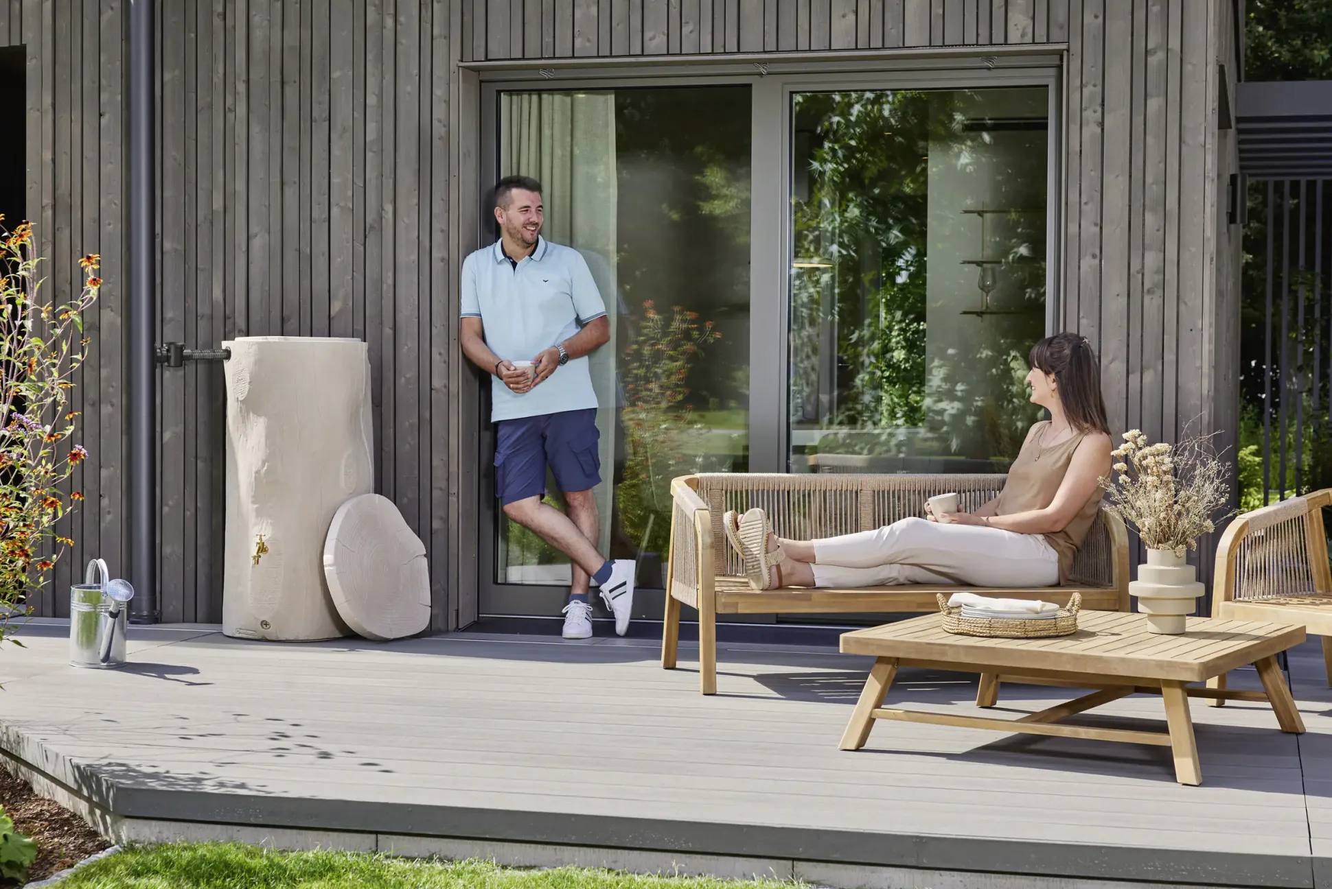 Garantia Regenspeicher Woodstock Baumstamm rund 250 L