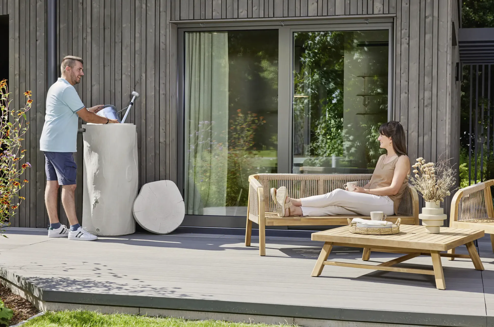 Garantia Regenspeicher Woodstock Baumstamm rund 250 L