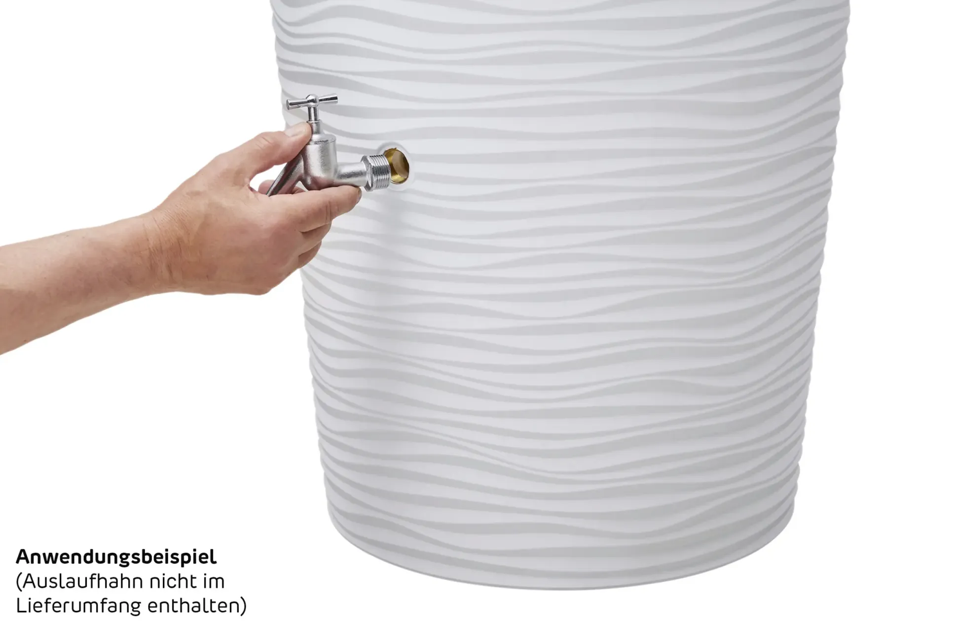 Garantia Regentonne Natura 2in1 rund inkl. Pflanzschale 210 L arctic