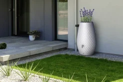 Garantia Regentonne Triagon 2in1 oval inkl. Pflanzschale 230 L arctic