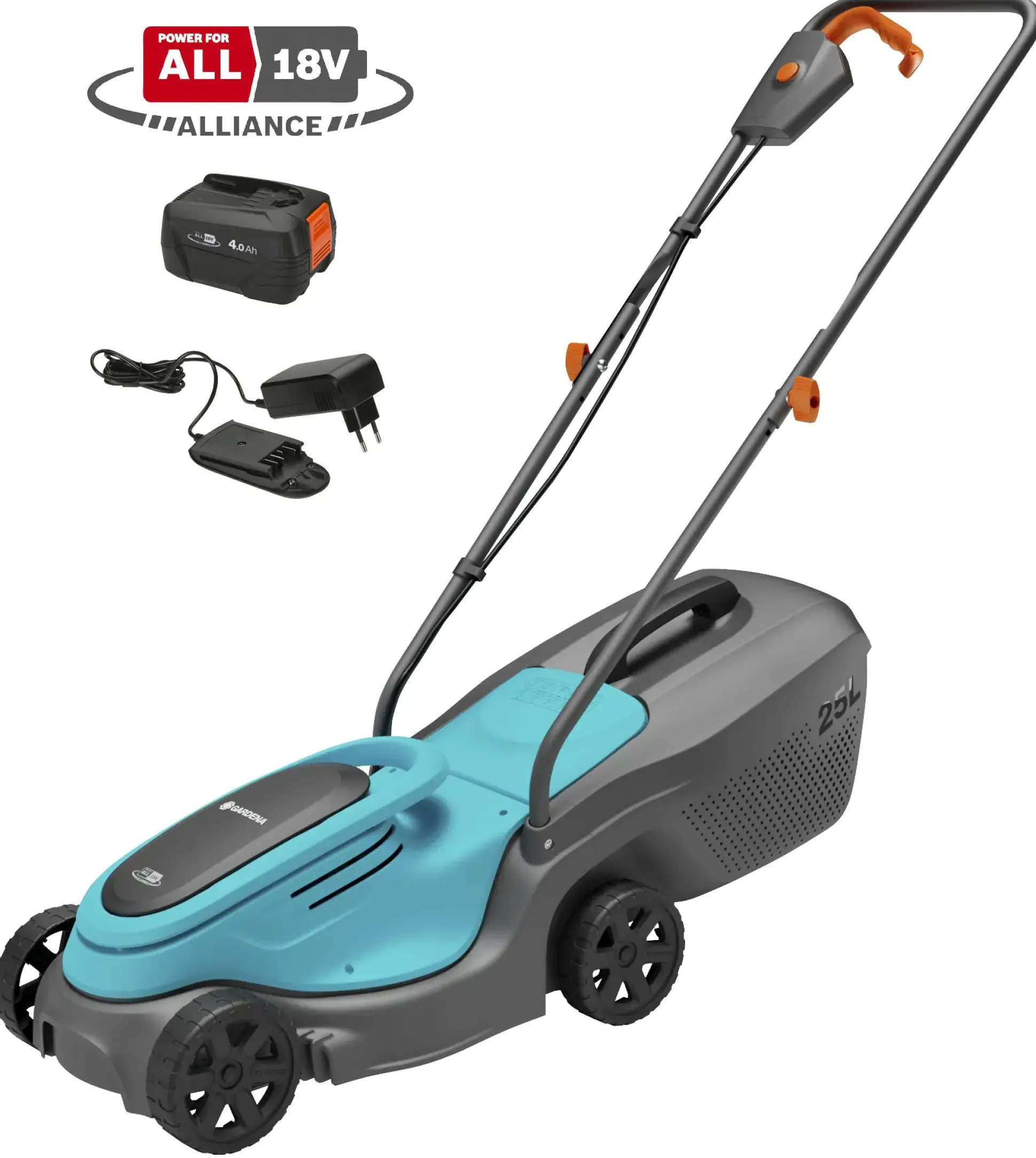 Gardena Akku Rasenmäher PowerMax 30/18 V, 18V, 30 cm Schnittbreite