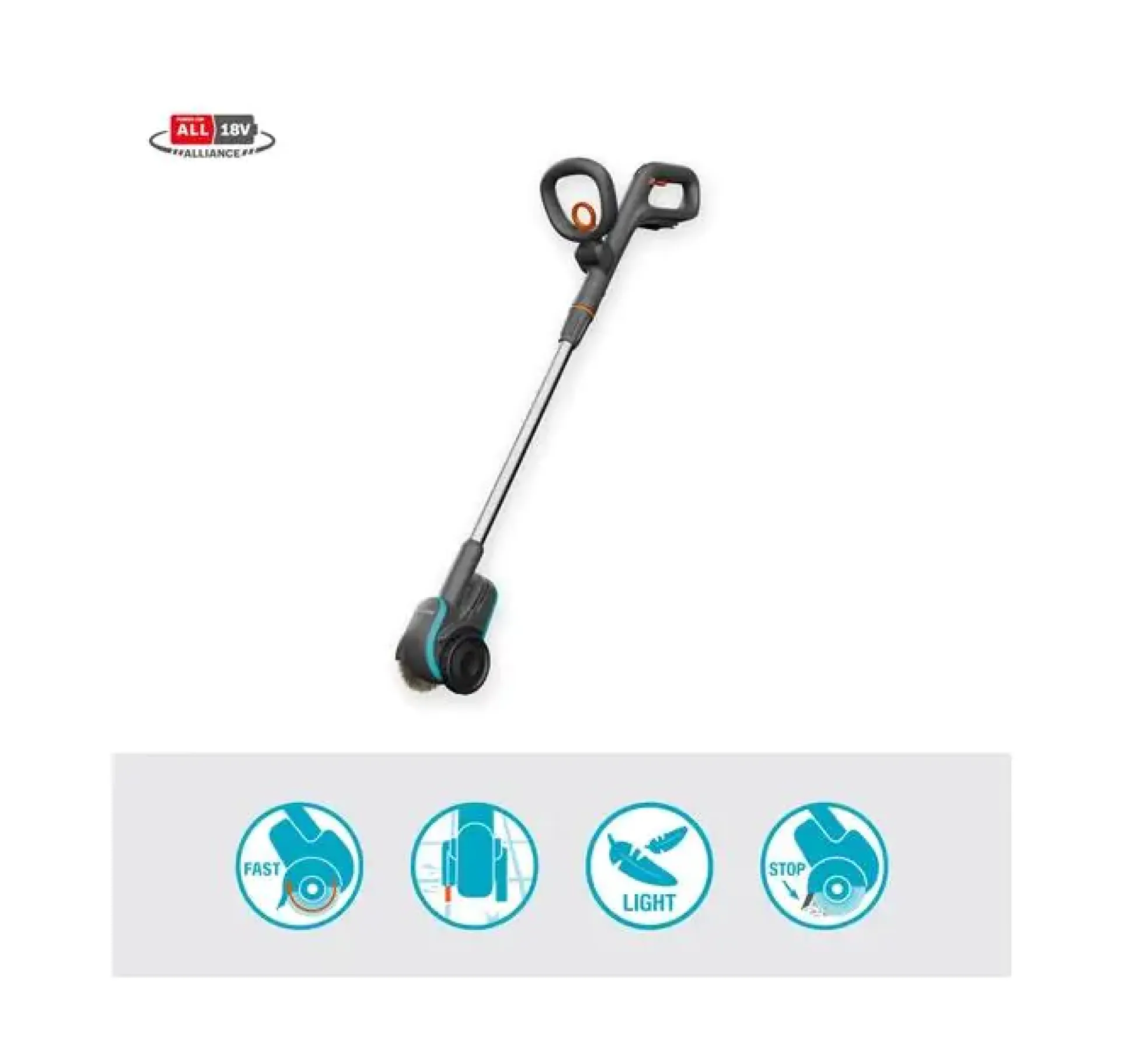 Gardena Akku-Fugenbürste EasyWeed 1800/18V P4A solo
