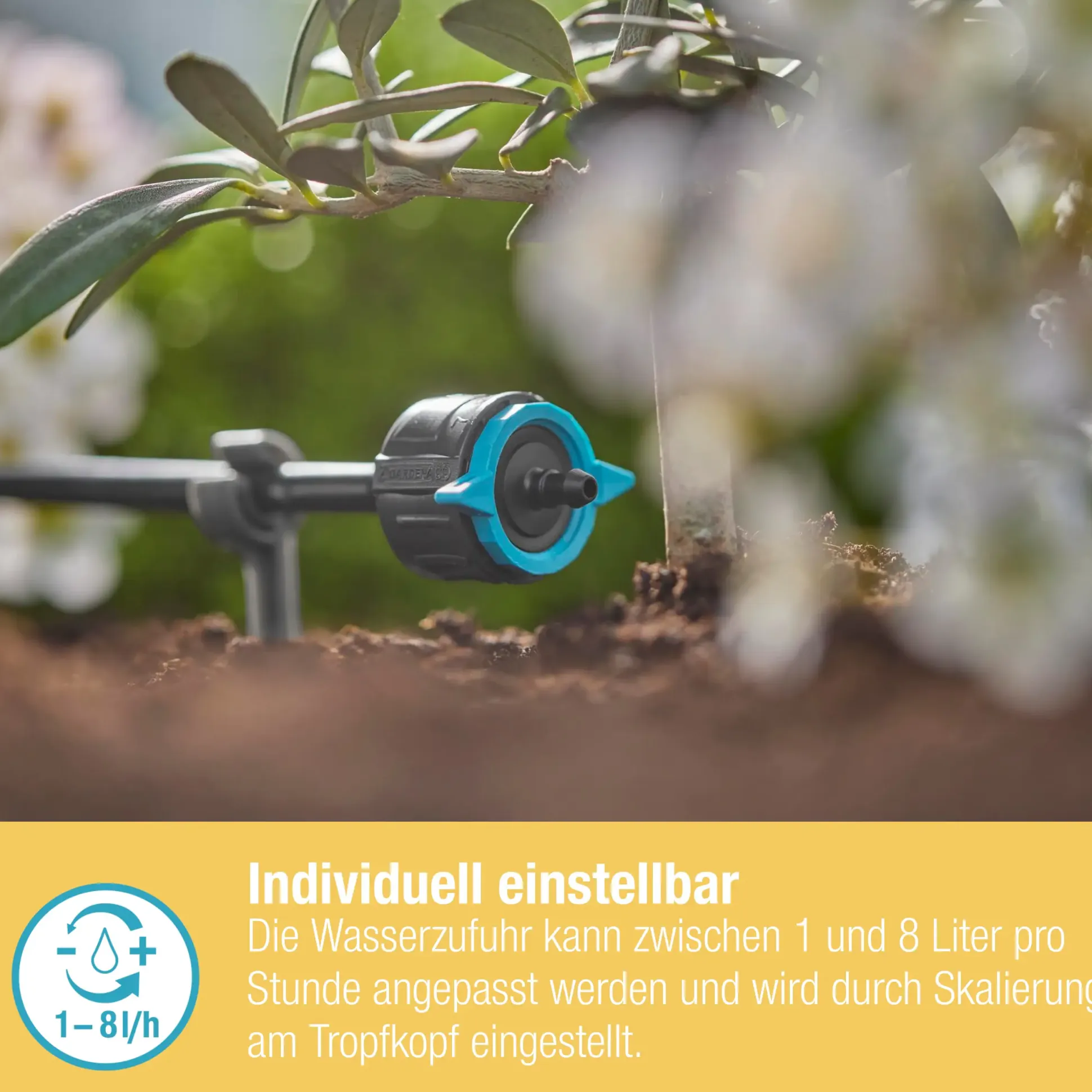 Gardena Endtropfer, 1-8 l/h regulierbar