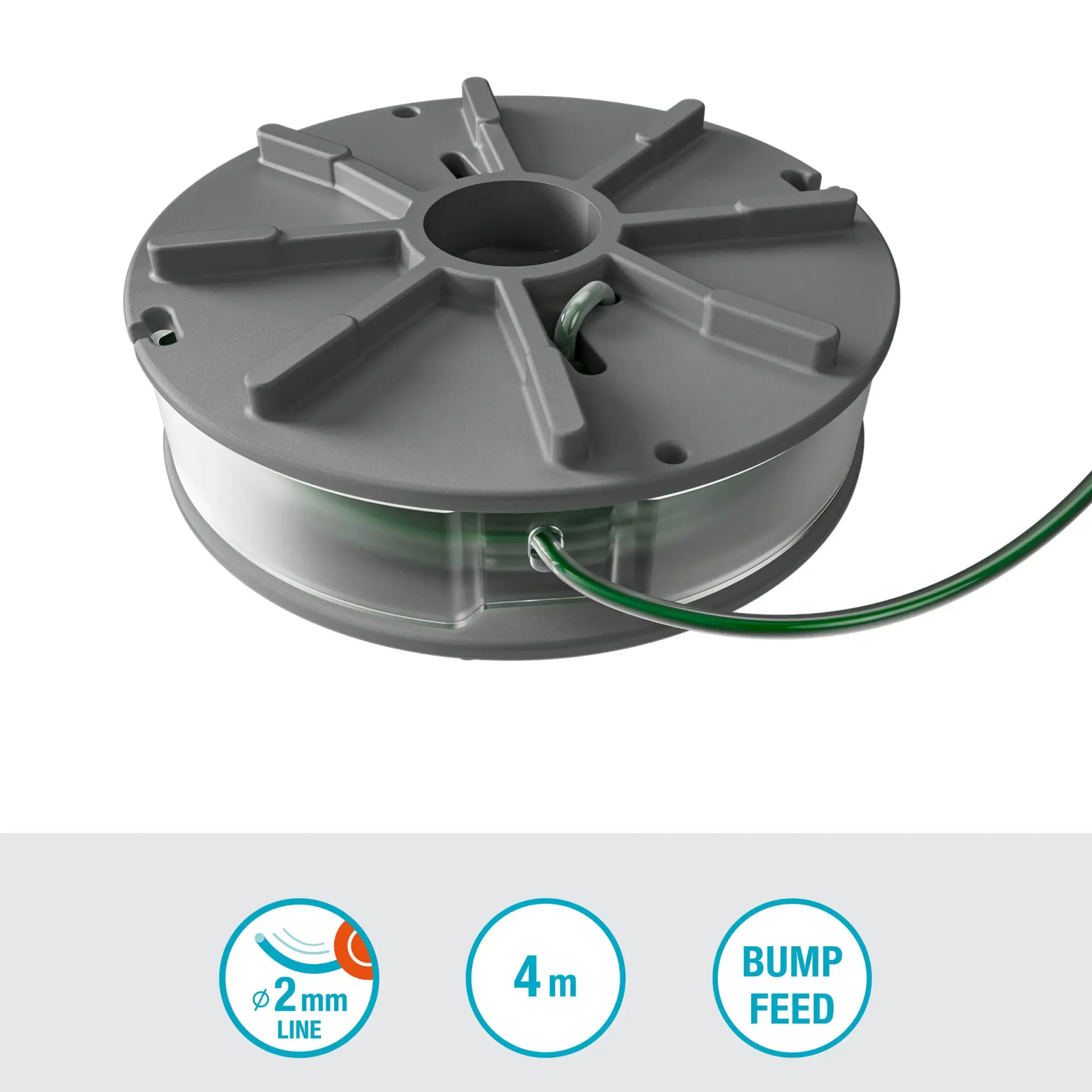Gardena Ersatzfadenspule für Rasentrimmer PowerTrim Ø 2 mm 4 m grün