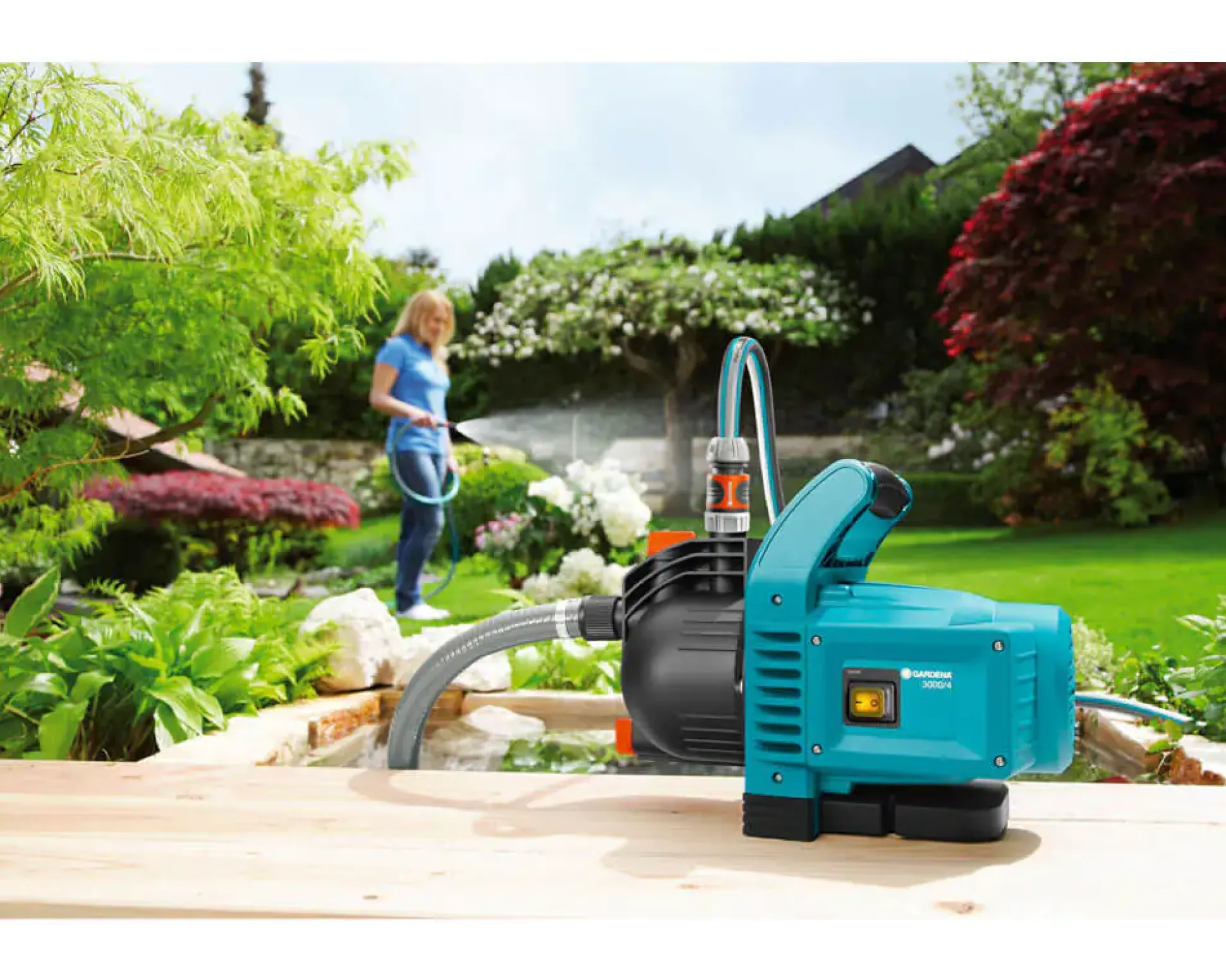 Gardena Gartenpumpe 3000/4 max. Fördermenge: 3.100 l/h, 600 W