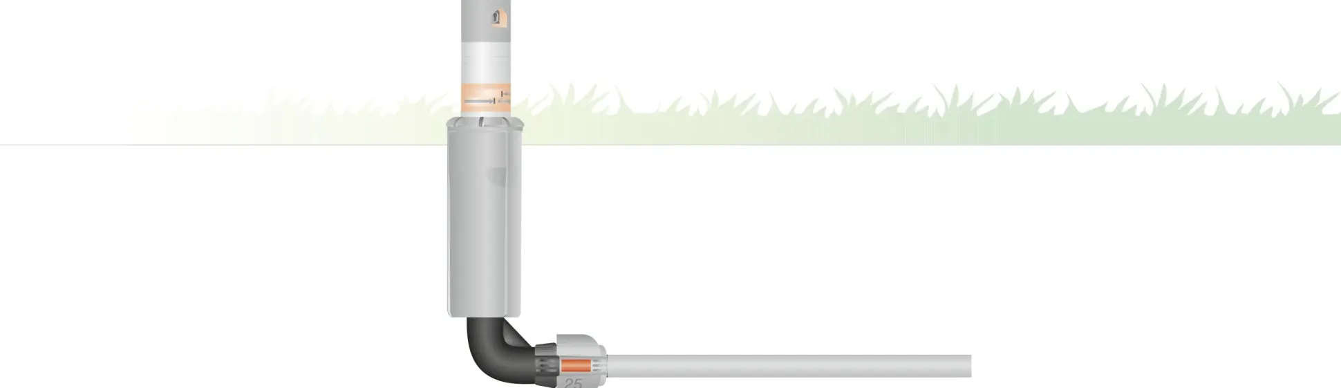 Gardena L Stück für Sprinkler 25 mm x 3/4" Außengewinde