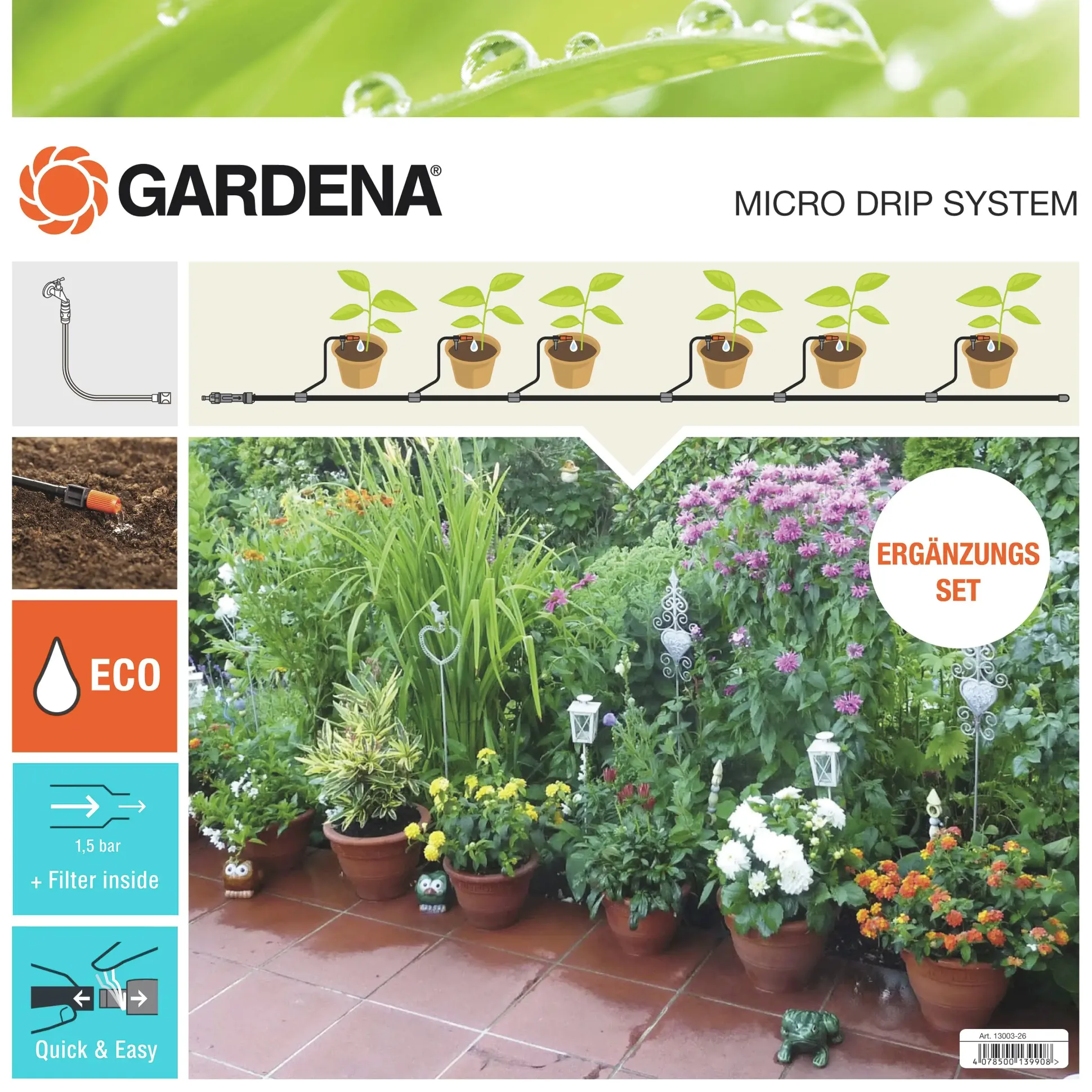 Gardena Micro Drip System Erweiterungsset 4 Pflanztröge