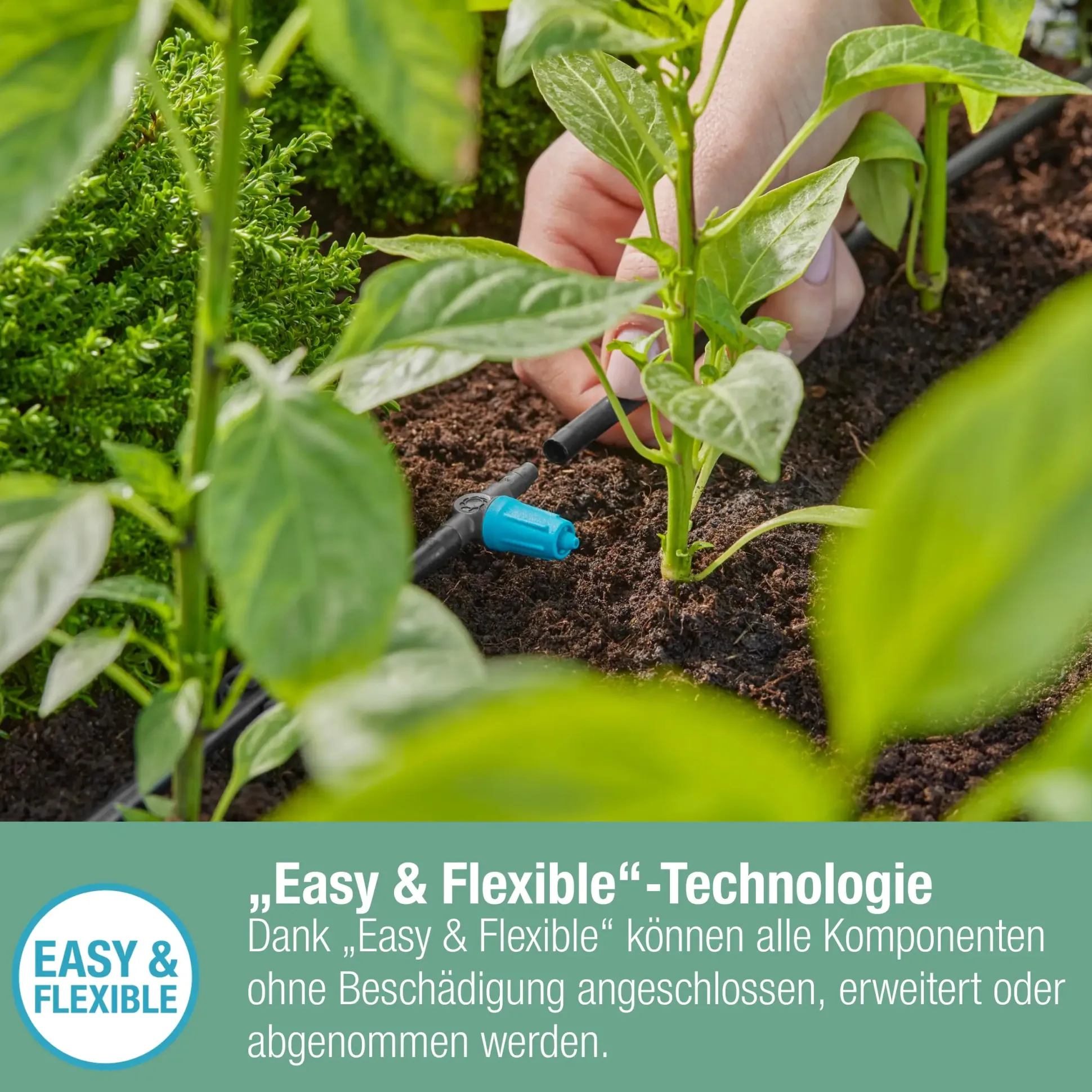 Gardena Reihentropfer, 0-15 l/h regulierbar