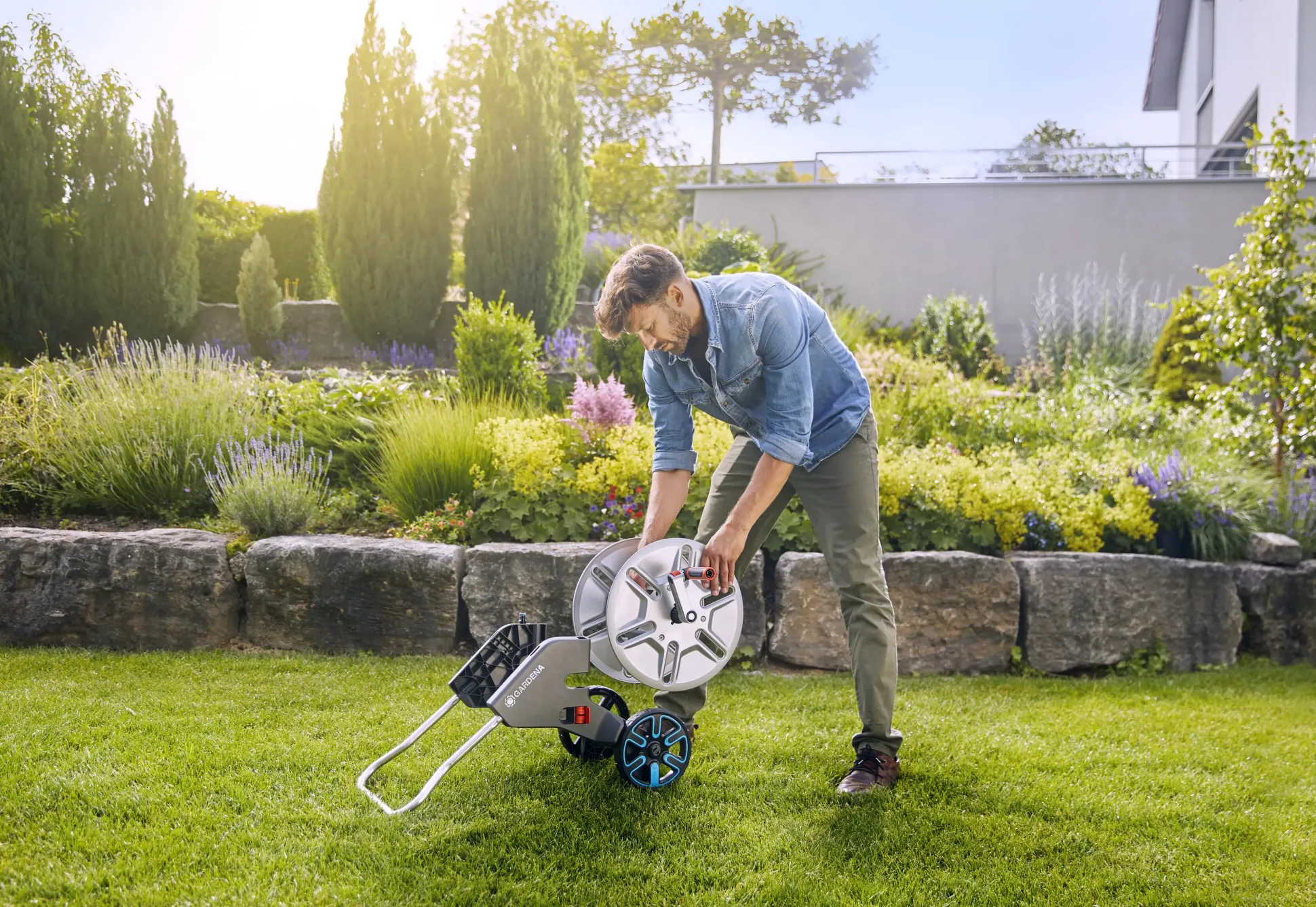 Gardena Schlauchwagen CleverRoll M Easy Metall Set