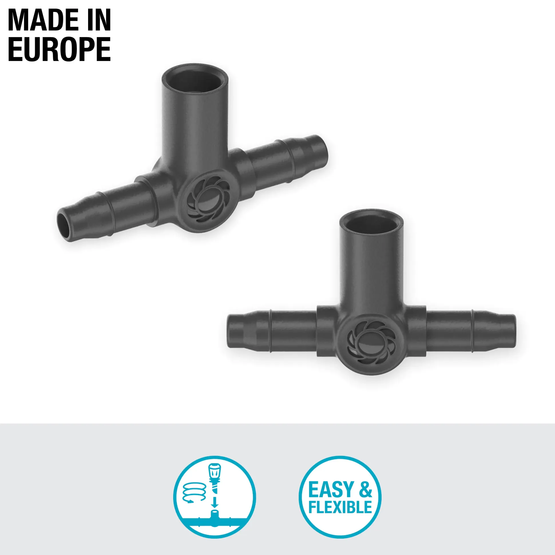 Gardena T-Stück für Sprühdüsen/Endtropfer 4,6 mm (3/16")