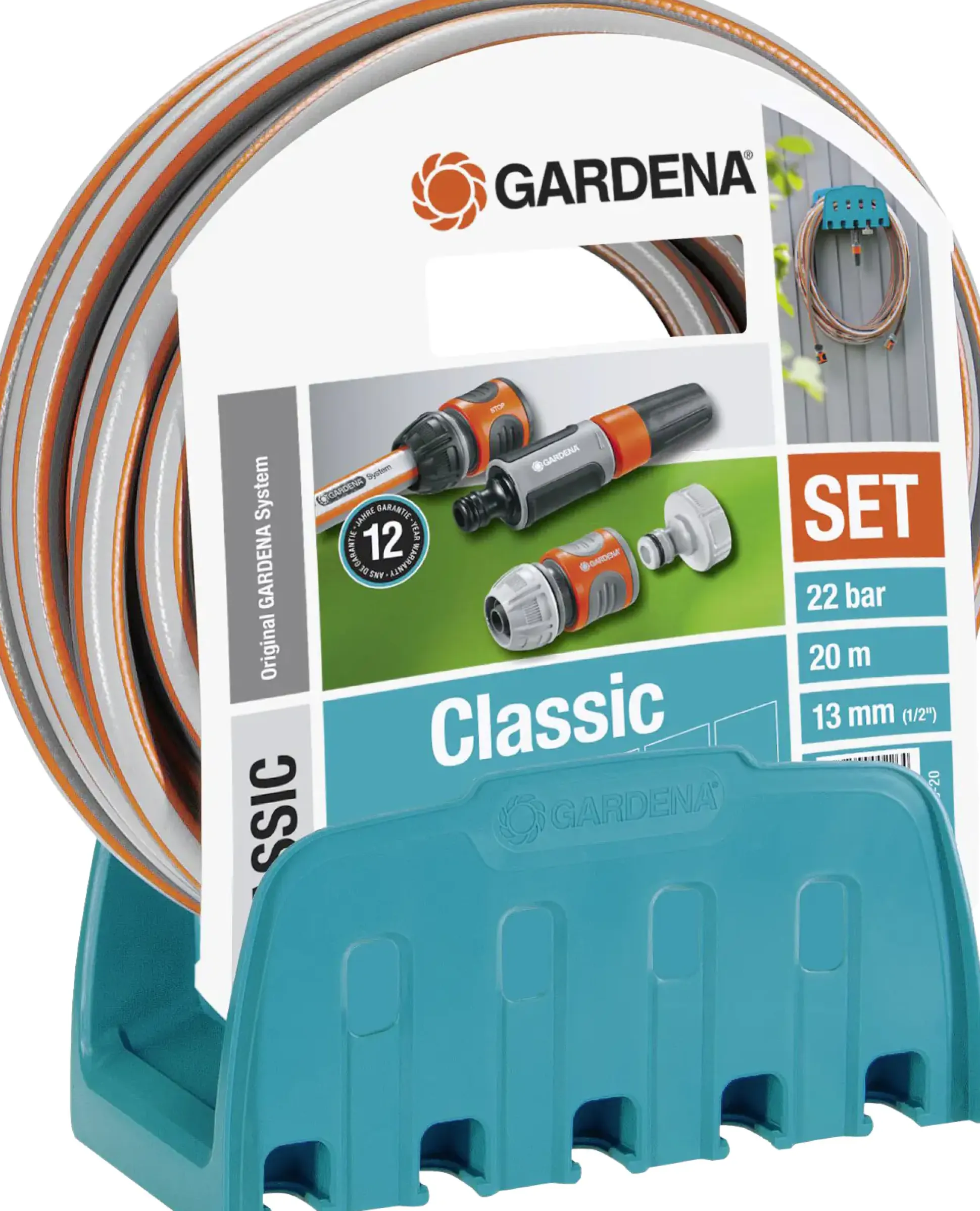 Gardena Wandschlauchhalter inkl. Schlauch 20 m 13 mm (1/2")