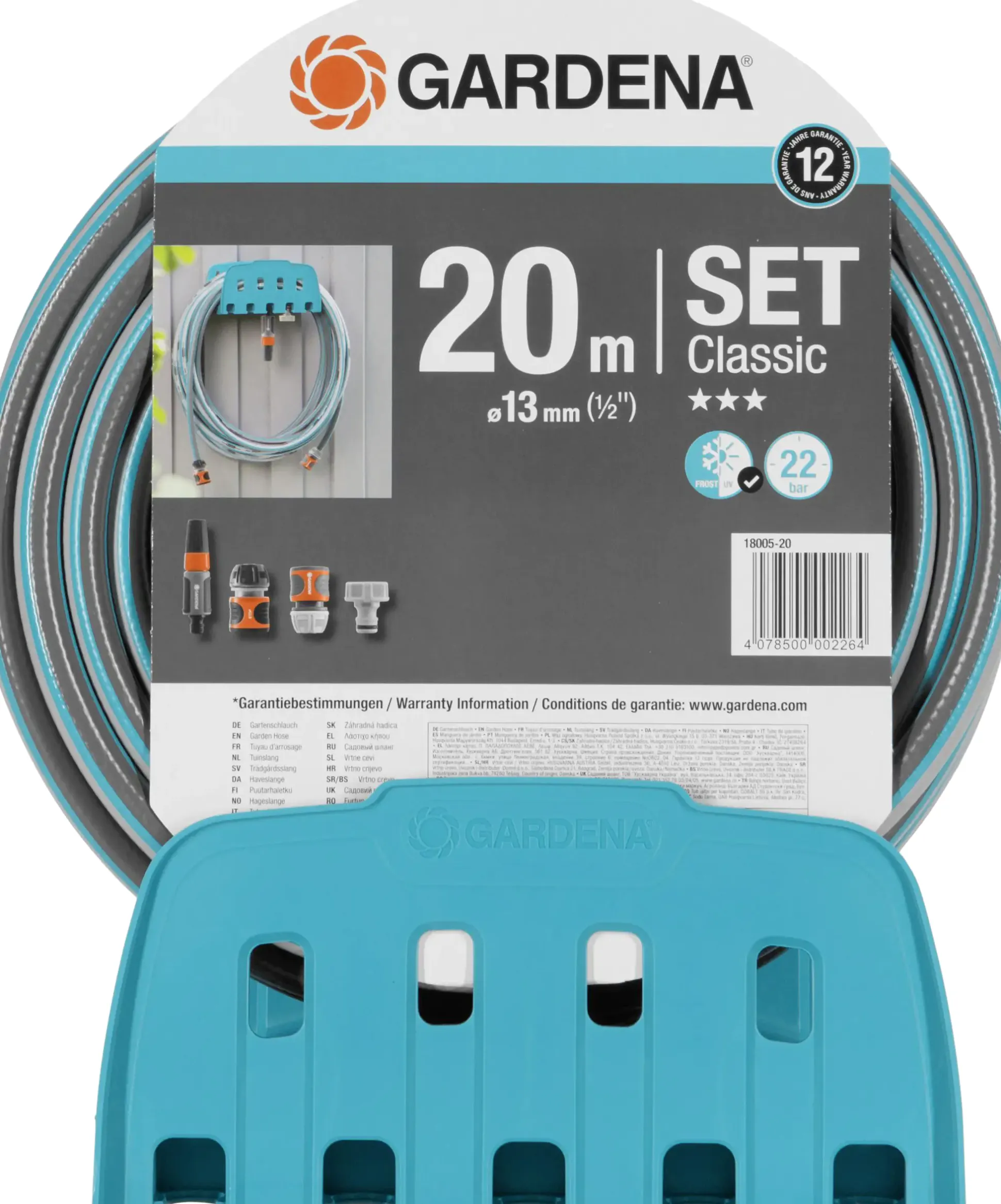 Gardena Wandschlauchhalter inkl. Schlauch 20 m 13 mm (1/2")