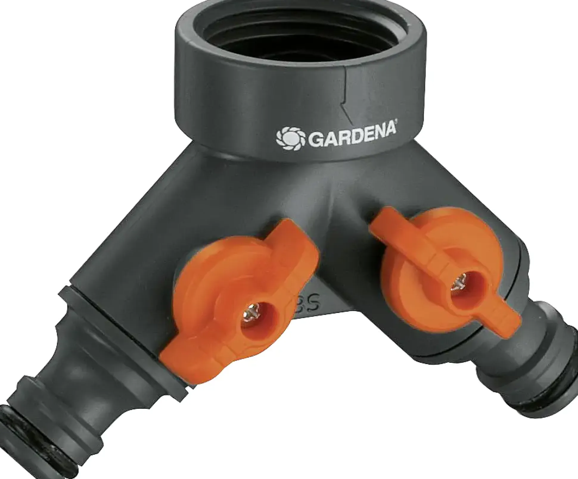Gardena 2-Wege-Ventil für 1/2" Wasserhahn mit 3/4" Gewinde