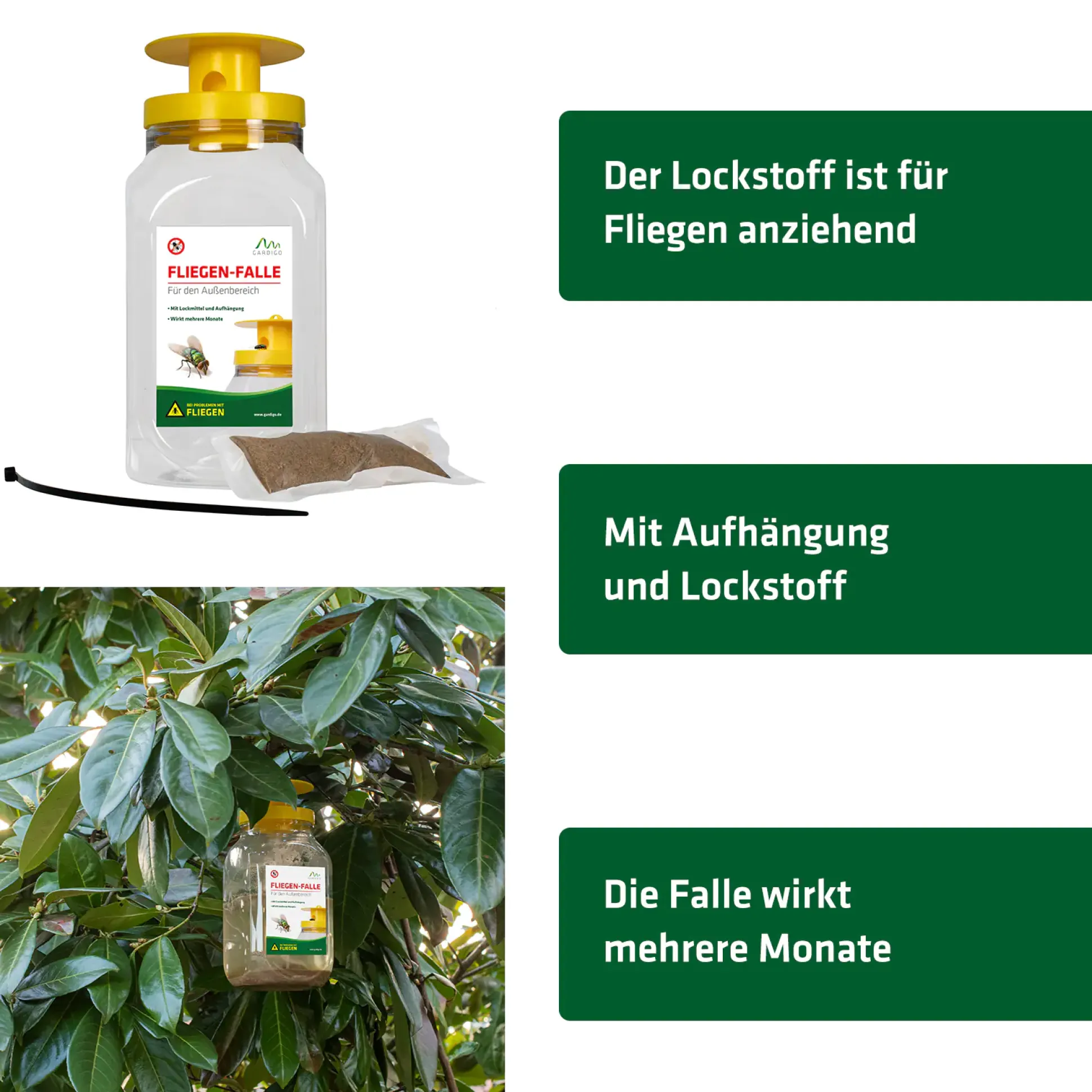 Gardigo Fliegenfalle Monitoring inklusive Lockmittel