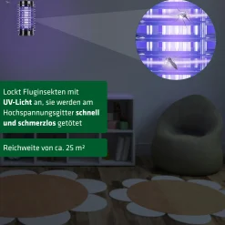 Gardigo Fluginsekten- Vernichter 25 m² mit UV-Licht
