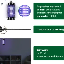 Gardigo Fluginsekten- Vernichter 25 m² mit UV-Licht
